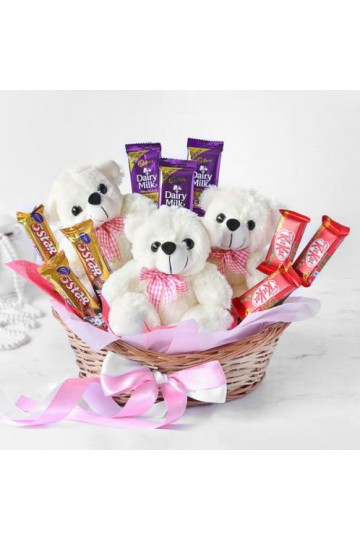 Teddy Choco Basket