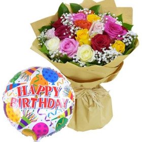Mix Roses n Balloon Combo Mix Roses n Balloon Combo