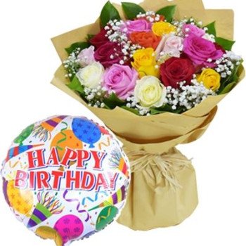 Mix Roses n Balloon Combo