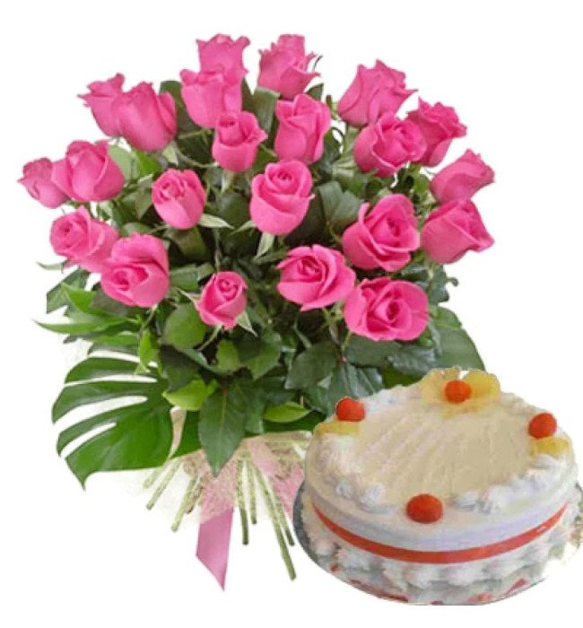Pink Roses n Pineapple Twist