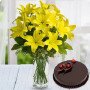 Yellow Asiatic with Cake