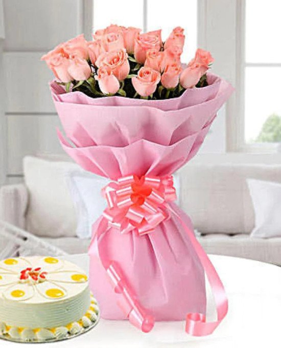 Pink Roses n Butterscotch Combo