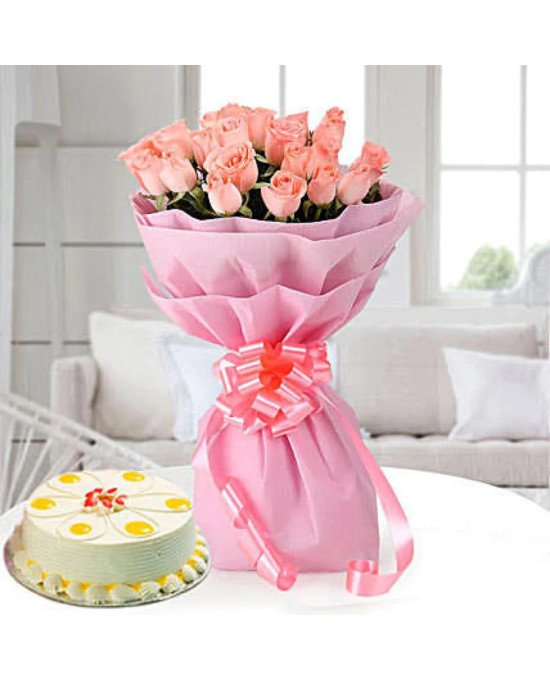 Pink Roses n Butterscotch Combo