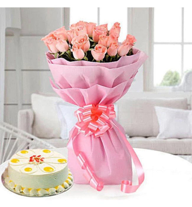 Pink Roses n Butterscotch Combo