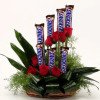 Snickers n Roses Basket