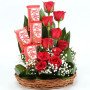 Kitkat n  Red Roses Basket