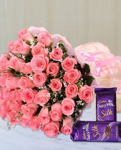 Baby Pink Roses n Silk