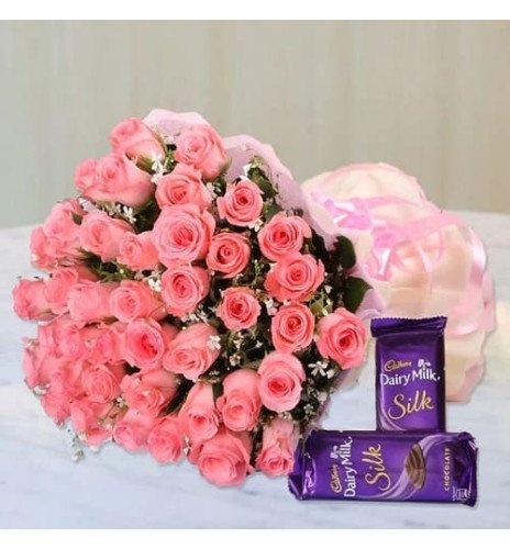 Baby Pink Roses n Silk