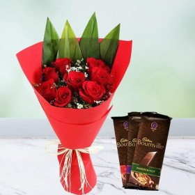 Red Roses n-Cadbury-Bournville Combo Red Roses n-Cadbury-Bournville Combo