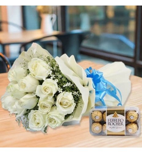 White Roses n Ferrero Rocher Combo