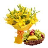 Flowers and Fresh Fruits Combos
