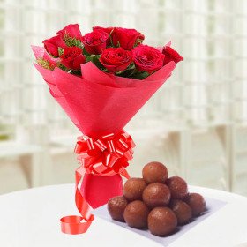Roses n Gulab Jamoon Combo Roses n Gulab Jamoon Combo