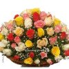 100 Mix Roses Basket