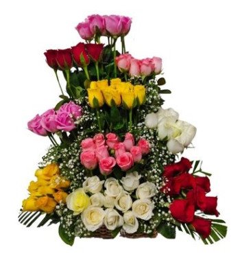 Mix Flowers Tall Arrangement
