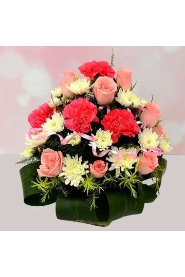Artful Basket of Fairy Tale Flower Affair