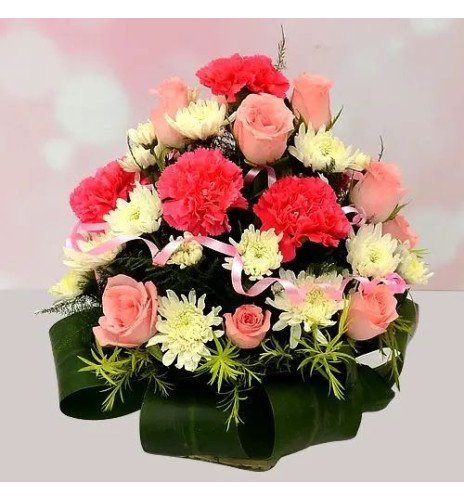 Artful Basket of Fairy Tale Flower Affair