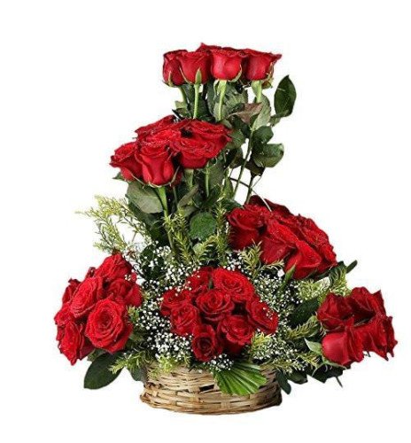 Be Happy - 40 Roses With Basket