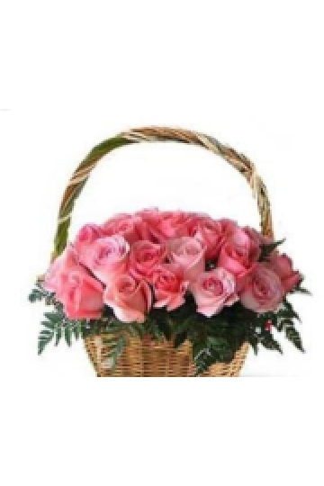 Elegant Basket Of Love - Pink Flower Wedding Bouquet Elegant Basket Of Love - Pink Flower Wedding Bouquet