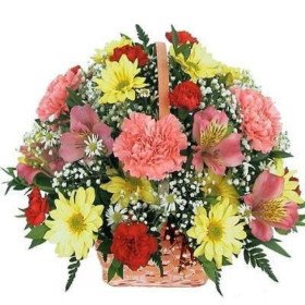 Mixed Flowers Basket Mixed Flowers Basket