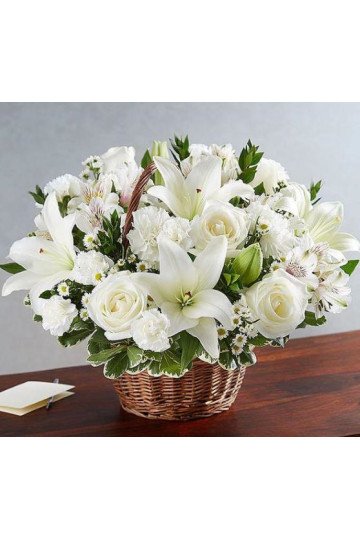 Peaceful White Basket