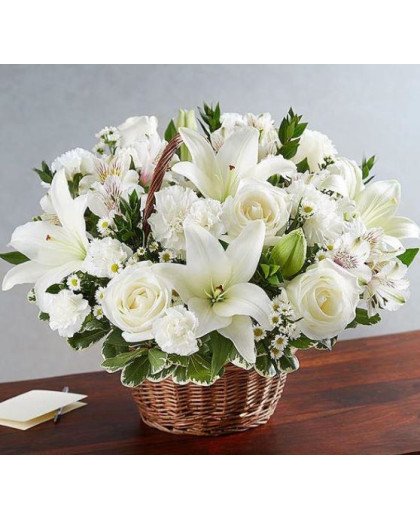 Peaceful White Basket