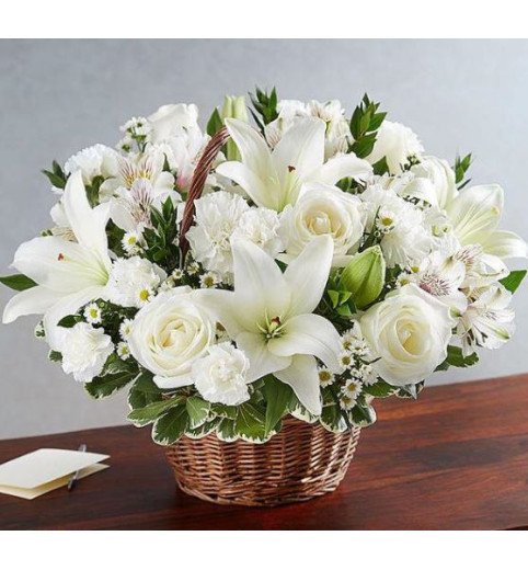 Peaceful White Basket