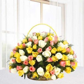 Pleasing Flowers Basket Pleasing Flowers Basket
