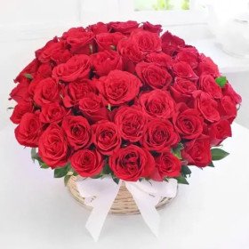 Red Roses Basket Arrangement Red Roses Basket Arrangement