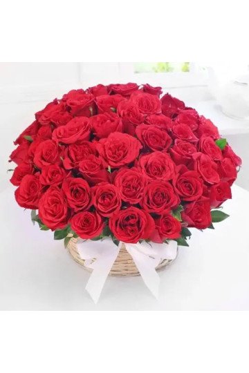 Red Roses Basket Arrangement
