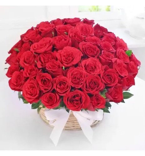 Red Roses Basket Arrangement