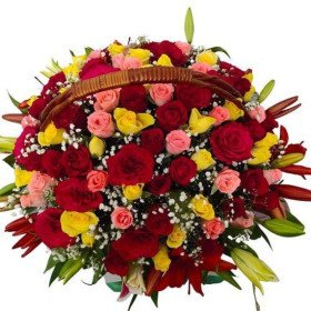 Roses n Lilliums Basket Roses n Lilliums Basket