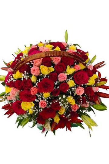 Roses n Lilliums Basket Roses n Lilliums Basket