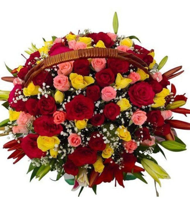 Roses n Lilliums Basket