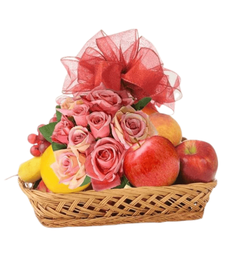 Rose Bloom Fresh Fruit Basket