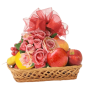 Rose Bloom Fresh Fruit Basket