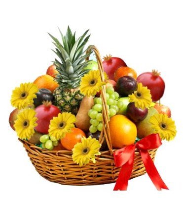 Big Fruits Floral Basket