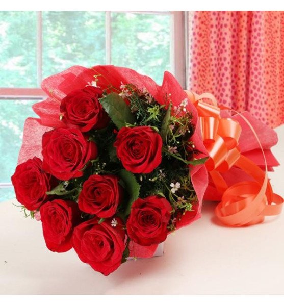 Hot Red Rose - Bunch Of Red Roses