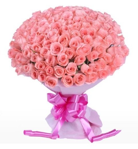 143 Pink Roses Hand Bouquet