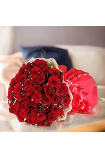 Passion Of Red - 50 Red Roses Bouquet Passion Of Red - 50 Red Roses Bouquet