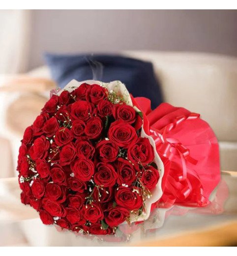 Passion Of Red - 50 Red Roses Bouquet
