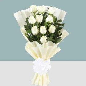 Peaceful Memory - White Rose Bouquet Peaceful Memory - White Rose Bouquet