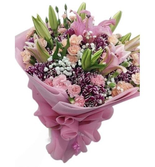 Premium pink Hand Bouquet