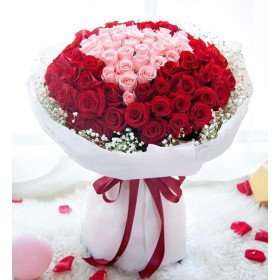 100 Red And Pink Roses Bouquet 100 Red And Pink Roses Bouquet