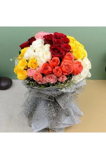 72 Mix Roses Bouquet.
