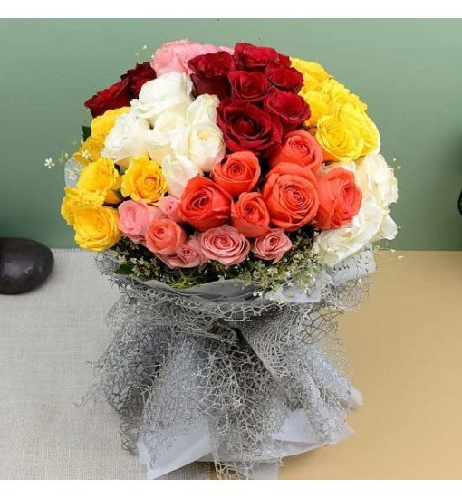72 Mix Roses Bouquet.