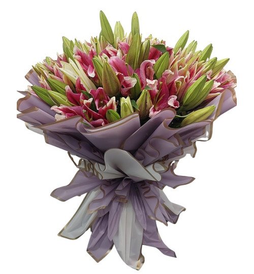 Oriental Lilliums Hand Bouquet