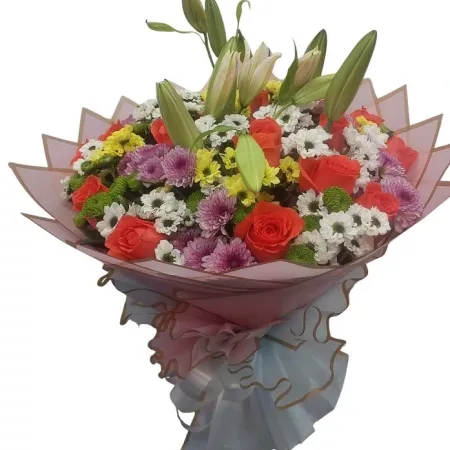 Premium Mix Flowers Hand Bouquet