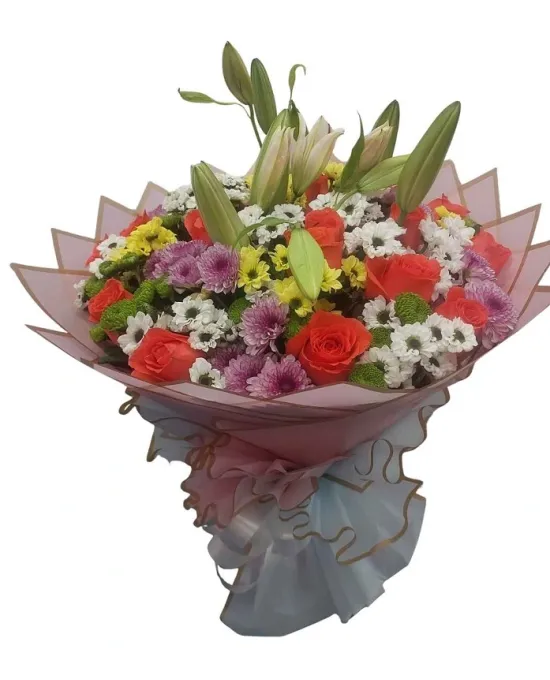 Premium Mix Flowers Hand Bouquet