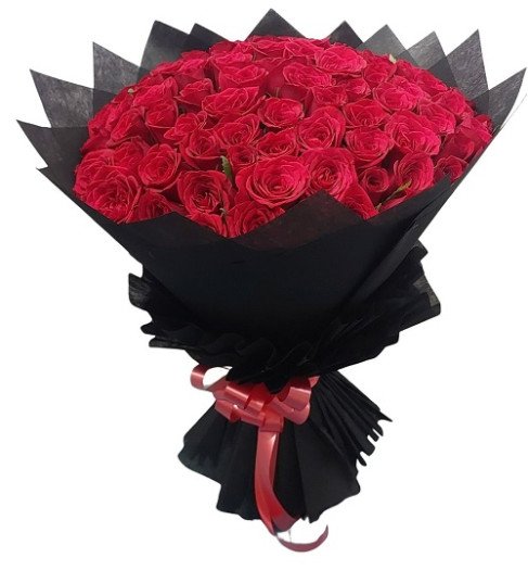 100 Red Roses Hand Bouquet