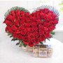 Heart Shape Basket Chocolate Combo